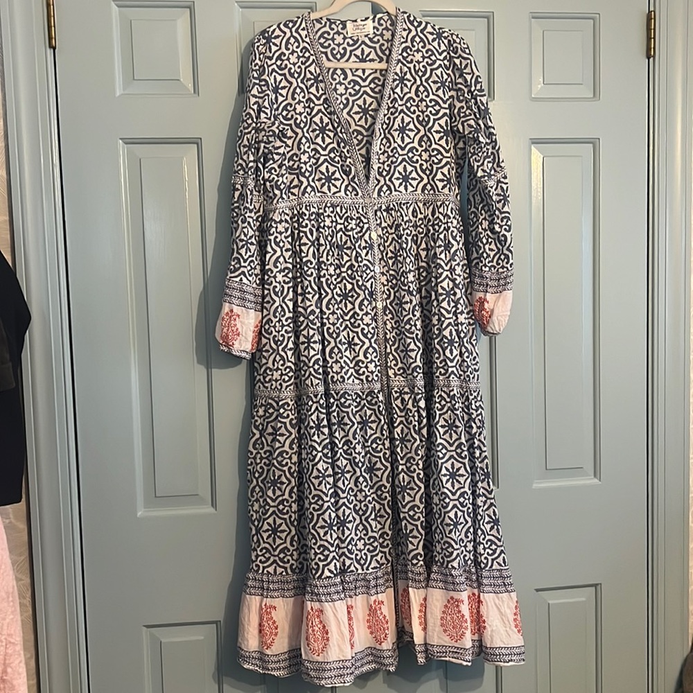 Long sleeve cotton dress